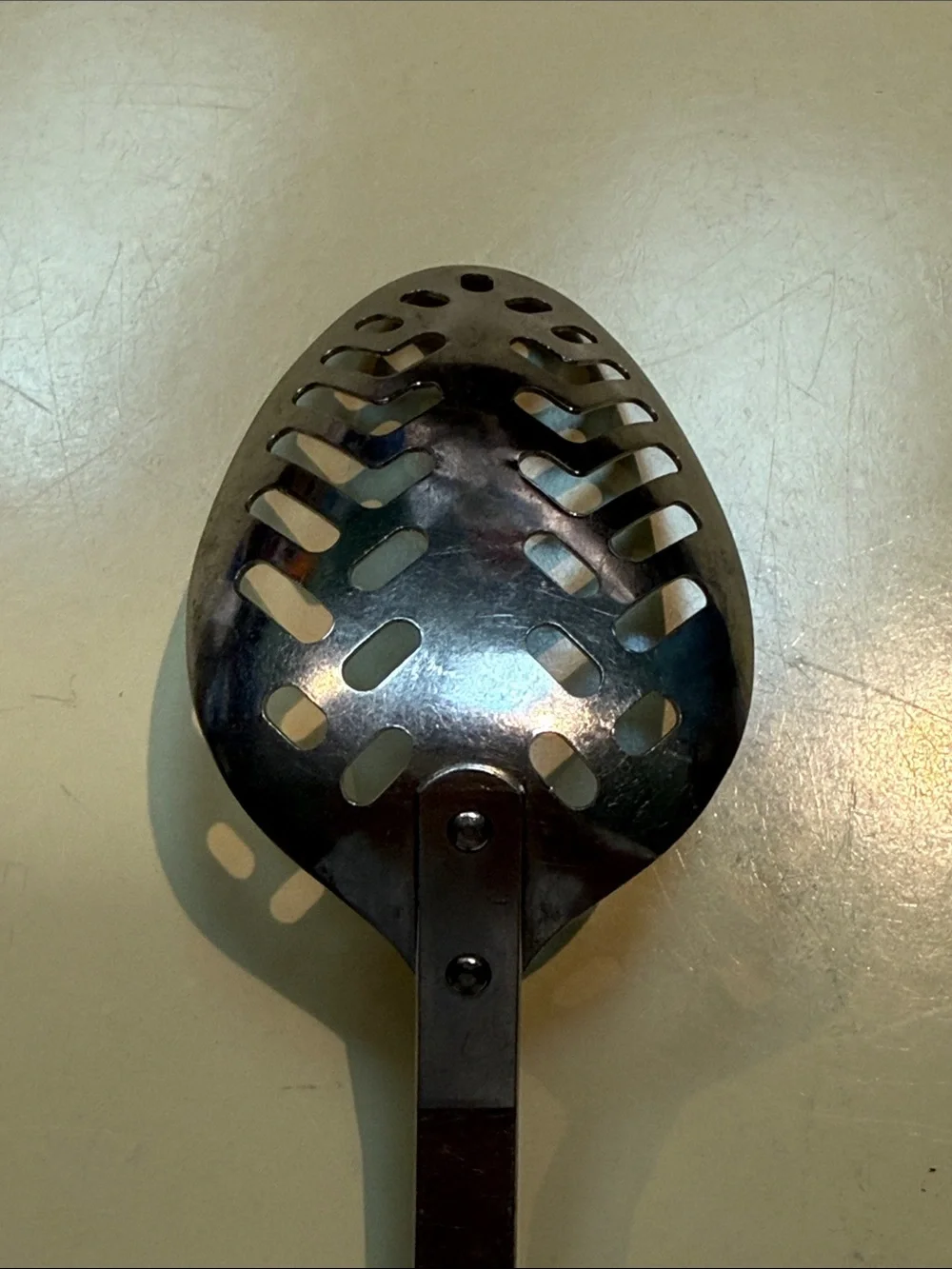 Vintage EKCO Forge Stainless Steel Slotted Spoon